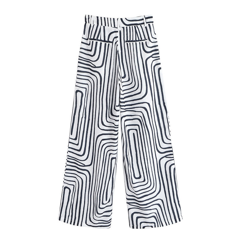 Summer Fashion Printed Geometric Women's Trousers