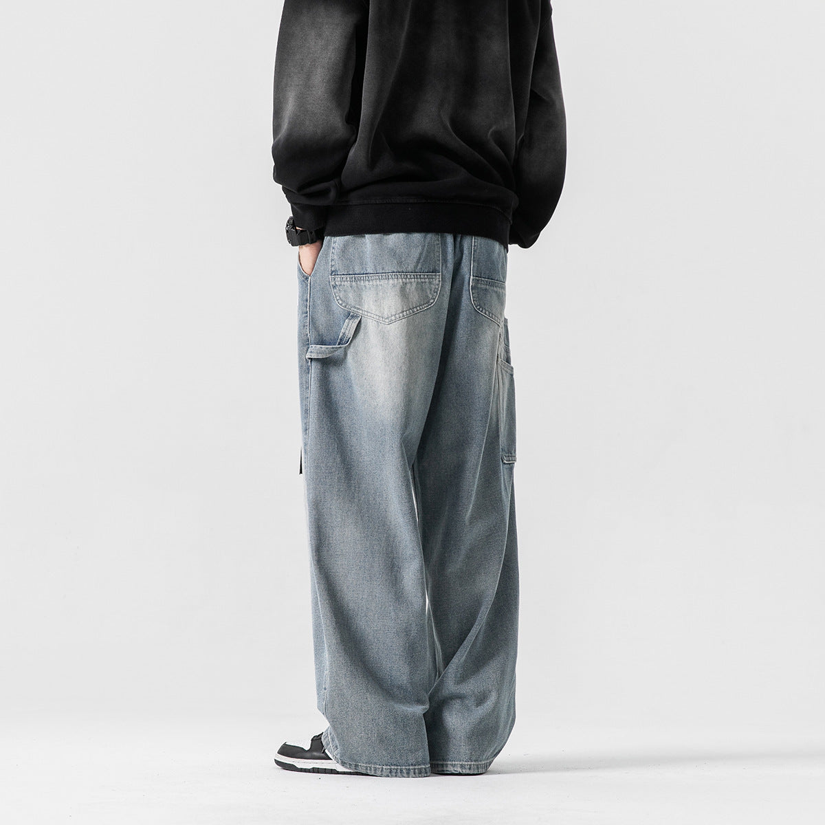 Fashion Personality Retro Loose Jeans Men