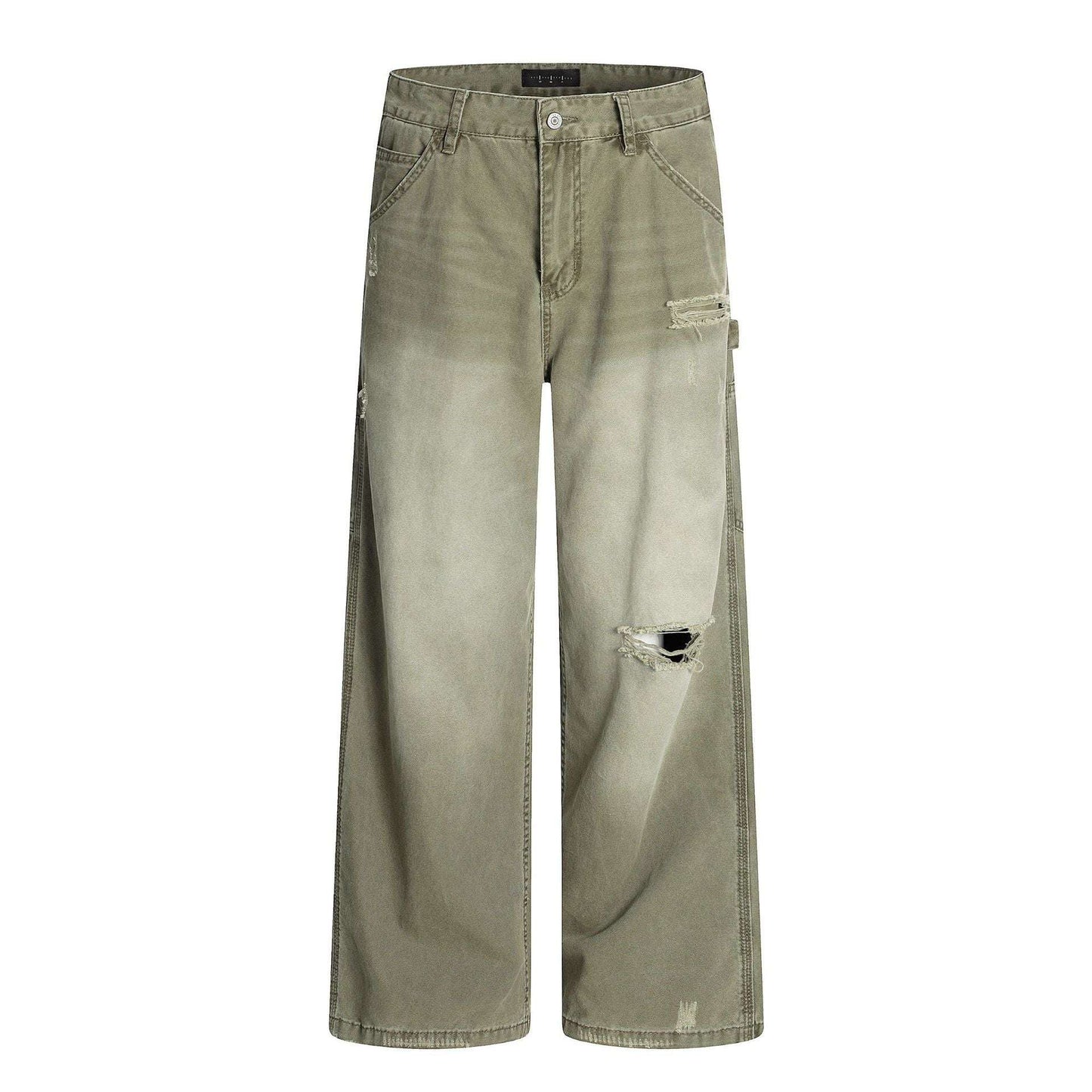 American Retro Tattered Jeans Jeans
