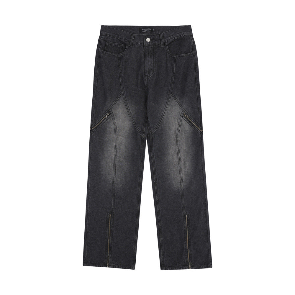Fashion Personality Wide Leg Jeans Men