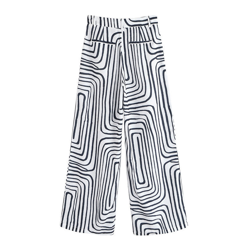 Summer Fashion Printed Geometric Women's Trousers