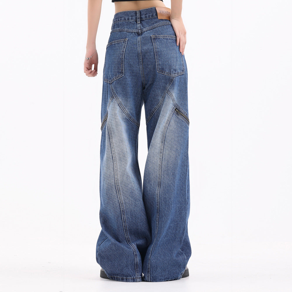 Fashion Personality Wide Leg Jeans Men