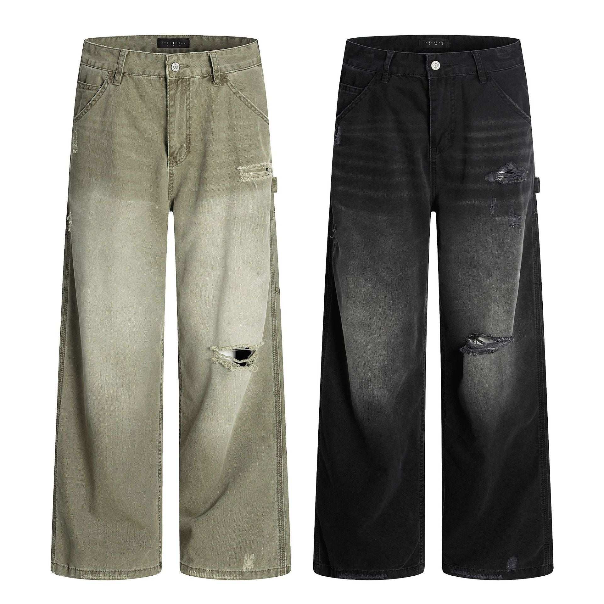 American Retro Tattered Jeans Jeans