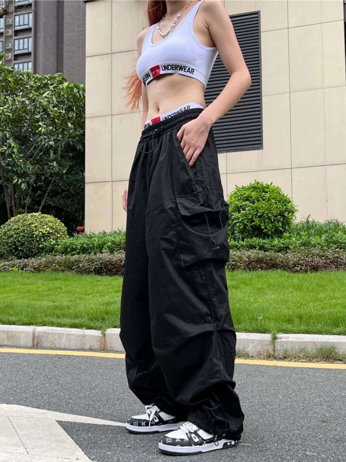 Cargo Pants Hip Hop Loose Couple Wide Leg Casual