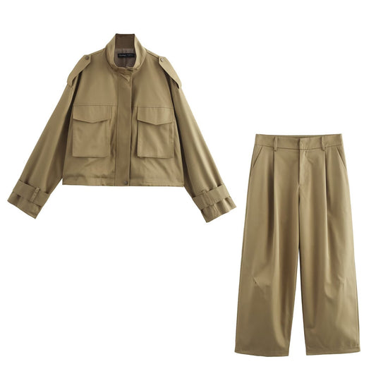 Fall Winter Fashion Personalized Women's Jacket Coat Set