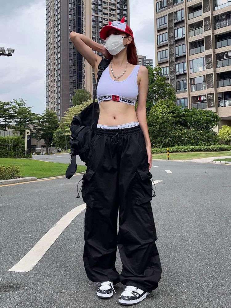 Cargo Pants Hip Hop Loose Couple Wide Leg Casual